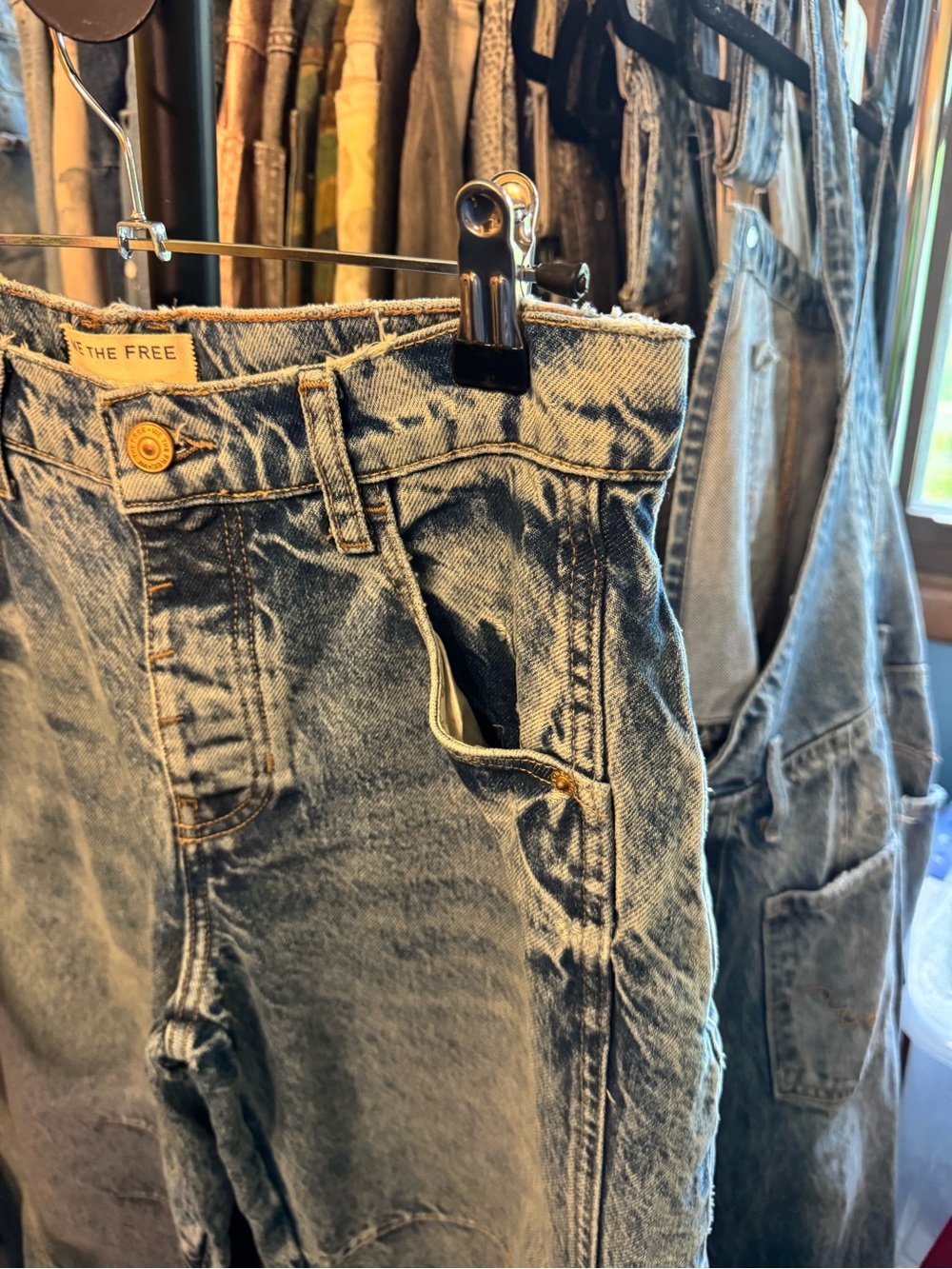 NWOT Free People We The Free Good Luck Mid-Rise Barrel Jeans light beam - 25S IR - Picture 17 of 17